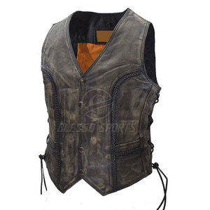 Chaleco de Cuero Transpirable a Precio Razonable, Chaleco de Cuero para Uso en Exteriores, Chaleco de Cuero Ligero para Hombre al por Mayor - Product Image 2