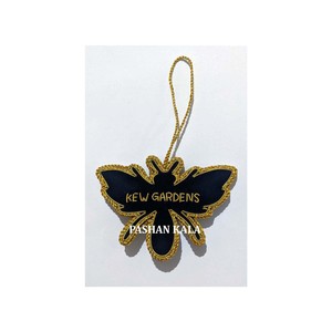Mejor precio hermosa forma de mariposa hecha a mano oro Zari bordado trabajo de árbol de Navidad decorativo adorno colgante artículo - Product Image 1