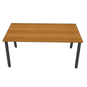 BFBA008-Bamboo <b>Wood</b> <b>Dining</b> <b>Table</b> 80x160cm Assembled <b>Extendable</b> Aton Legs Industrial Design Style for Home Office Oak Material - Product Image 2