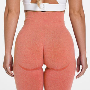 Legging de gimnasio de algodón 100% sin costuras para mujer, estilo informal transpirable de cintura media, disponible a precio mayorista - Product Image 2