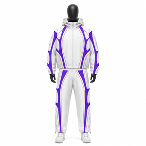Men’s Nylon Windbreaker <b>Tracksuit</b> Custom Hooded Running Suit Athletic Jogger Set Lightweight Windbreaker <b>Tracksuit</b> - Product Image 1