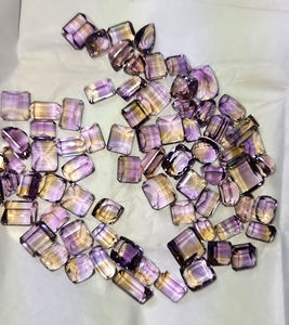 พลอยอะเมทรินสีธรรมชาติจากบราซิล รูปทรงสี่เหลี่ยมผืนผ้า น้ำหนัก 5-10 กะรัต แบบเม็ดเดี่ยว พร้อมการเปลี่ยนสีสำหรับทำเครื่องประดับ - Product Image 4