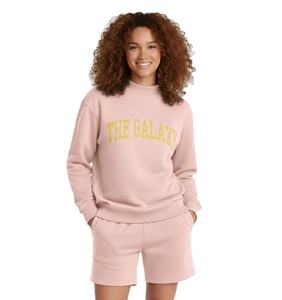 Servicio OEM, Conjunto de Pantalones Cortos y Top de Cuello Alto por Encima de la Rodilla para Mujer, Invierno, Color Sólido, Poliéster y Algodón Transpirable, Impresión de Logotipo Personalizado, Ropa Urbana - Product Image 1