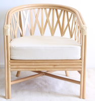 2023 Design moderne élégant accoudoir en bois unique trône canapé chaise avec coussin arrière rotin français chaise de Bistro pour salon