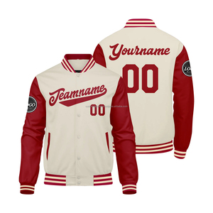 Custom Wool Varsity <b>Jacket</b> for <b>Men</b> with Embroidered Logo Stand Collar Windproof Winter Coat - Product Image 1