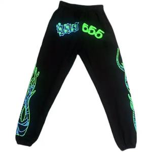 กางเกงสเวตเตอร์ผ้าขนโมแฮร์แบบลำลองทรงตรงมีเชือกผูกด้านหน้าพิมพ์ลายน้ำหนักเบา - Product Image 4