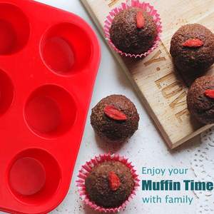 LFGB Platinum Non-Stick BPA Free Disposable Eco-Friendly Regular Silicone Brownie Cupcake Pan Muffin <b>Tin</b> <b>Cake</b> Baking Mold Oven - Product Image 2