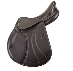 Kit de selle vétérinaire à siège profond pour grands animaux en cuir cheval bride circonférence étriers tapis de selle de qualité supérieure noir - Product Image 3