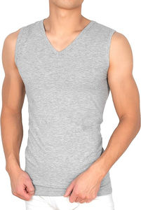 Débardeur sans manches 100% coton de couleur personnalisée pour hommes, respirant et décontracté, gilet de gymnastique sous-vêtement athlétique - Product Image 5