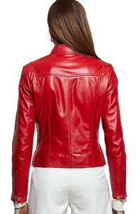 2025 chaquetas de cuero puro originales de diseño moderno de alta calidad para mujer, chaqueta de cuero de piel de oveja auténtica para mujer - Product Image 5