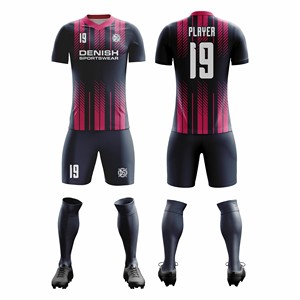 Uniformes d'équipe de football en polyester respirant à séchage rapide personnalisés de haute qualité ensemble de maillots de football personnalisés - Product Image 1