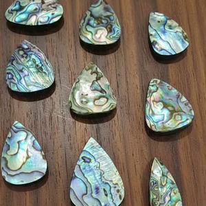 Cabochon en pierre naturelle d'abalone de qualité supérieure, cabochon en coquille naturelle poli pour la guérison, formes variées - Product Image 5