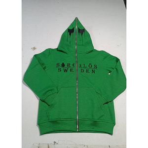 Sudadera con capucha de lana de algodón 100% personalizada para hombre con cremallera, sudadera térmica transpirable, Impresión de logotipo 3D, diseño personalizado OEM ODM - Product Image 5