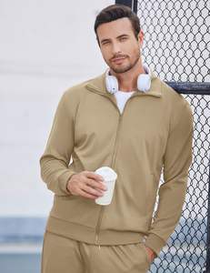 ชุดกีฬาสำหรับผู้ชายชุดวอร์มทรงสลิมฟิตชุดออกกำลังกายมีฮู้ดกำหนดโลโก้ได้เอง - Product Image 6