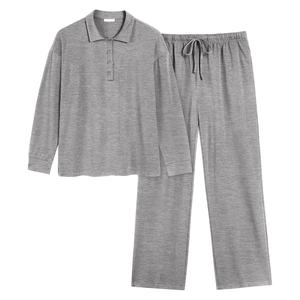 <b>Women's</b> <b>Lounge</b> Wear Sweatsuit Set Multi-Color Solid Long Sleeve Button Closure Pull-Up Top Relaxed <b>Pants</b> Comfortable Sleepwear - Product Image 5