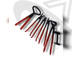 Instrumento veterinario para cubierta de mandíbula curvada con revestimiento de goma negra para cuidado de pezuña de caballo, herramienta para herrador - Product Image 6