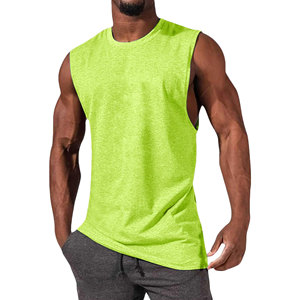 Débardeurs de sport d'été pour hommes Fitness Workout Singlet personnalisé tissu extensible Athletic Gymwear Men Tank Top - Product Image 4