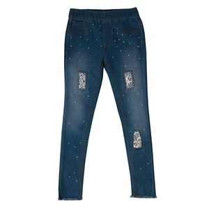 Fournisseur du Bangladesh Jeans en denim délavé pour filles enfants, coupe slim/ample, qualité supérieure, écologique, respirant, léger - Product Image 5