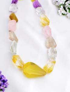 สร้อยคอหินอัญมณีผสมขนาด16นิ้วสำหรับการทำเครื่องประดับแบบละเอียด - Product Image 3