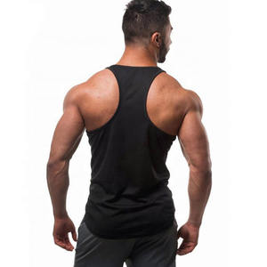 100% algodón de secado rápido ropa deportiva gimnasio camiseta sin mangas Fitness diseñado hombres camisetas sin mangas Muscle Fit entrenamiento Fitness hombres camiseta sin mangas - Product Image 4