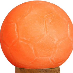 Venta al por mayor lámpara de sal del Himalaya tallada a mano Rosa cristal roca piedra Pakistán fútbol en forma de mesa Luz artesanías naturales - Product Image 3