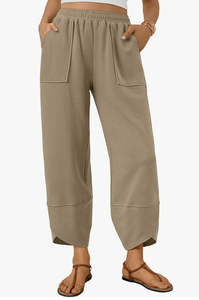 Pantalons larges à taille ultra haute, confortables et décontractés, avec deux poches latérales, nouveau design, logo personnalisé, vente en gros directe d'usine au Bangladesh - Product Image 4
