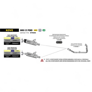 Arrow 72656PK Indy Race EVO Titanium Slip-On Nuevo con Tapa de Escape para Kove 800X Pro 2024 - Product Image 2