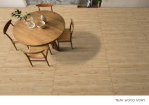 Madera de teca marfil mate antideslizante 600x1200mm Estilo madera porcelana cerámica azulejo moderno piso pared azulejos - Product Image 2