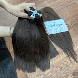 100% cheveux de trame droite en os de haute qualité Extensions de cheveux bruts trame à double tirage cheveux vietnamiens couleur brune prêt à expédier - Product Image 2