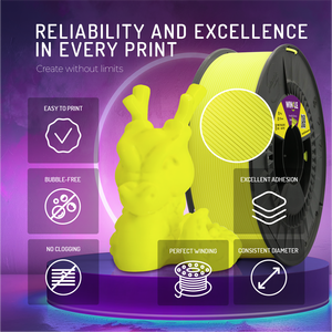 Filamento Fluorescente WINKLE PLA HD de 1.75mm, 1kg, para Impresora 3D FDM, Fácil de Imprimir, Calidad Europea, Hecho en España - Product Image 4