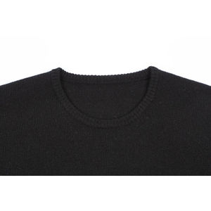 เสื้อสวมหัวคอกลมแขนยาวสำหรับผู้ชายเสื้อสวมหัวทำจากขนสัตว์แคชเมียร์ออกแบบได้ตามต้องการ - Product Image 2