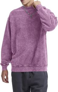 Sudadera lavada con ácido para hombre, Jersey de algodón pesado de corte holgado, sudadera de lana lavada para hombre, aspecto informal callejero - Product Image 2