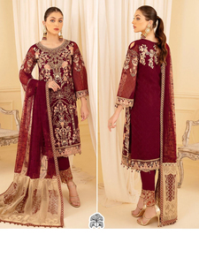 Kurtis y Trajes Salwar Kameez de Seda Georgette Real con Bordado a Mano para Mujer, en Venta en Línea - Product Image 4