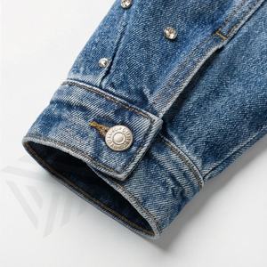 Chaqueta Vaquera Corta Personalizada para Hombre, Invierno, Forro de Lana en la Parte Delantera, Larga y Corta, Precio Bajo, OEM, Ropa de Moda - Product Image 6