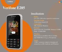POS-терминал Verifone E285 с 2,8-дюймовым цветным сенсорным LCD-экраном, 512 ГБ ОЗУ, 512 ГБ SSD, Wi-Fi, Bluetooth, 3G