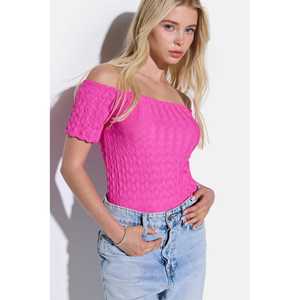 Blusa de tela crepé con hombros descubiertos - Product Image 3