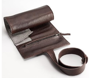 นาฬิกาม้วนหนังสีน้ำตาลคุณภาพสูงสำหรับผู้ชายมี3ช่องเป็นมิตรต่อสิ่งแวดล้อมและทนทานส่งออกจากอินเดีย - Product Image 2