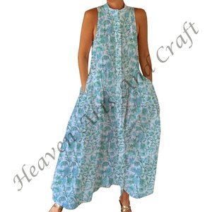 Mono Informal de Verano 100% Algodón, Estampado Floral Hecho a Mano, Tejido Suave con Cierre de Cremallera para Primavera/Verano, Adultos BPJS075 - Product Image 2