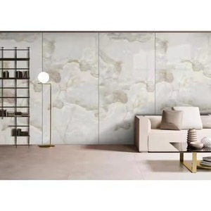 Claudia Onyx Blanc Haute Brillant Naturel Fritté Pierre Marbre Carrelage 1600x3200 Grande Taille Porcelaine pour Salle À Manger En Plein Air Salon - Product Image 6