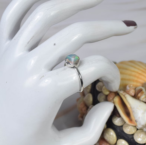 Elegant 925 Sterling Silver Gemstone <b>Ring</b> Handmade Ethiopian <b>Opal</b> October Birthstone Bohemian Christian Perfect Fashion Jewelry - Product Image 3