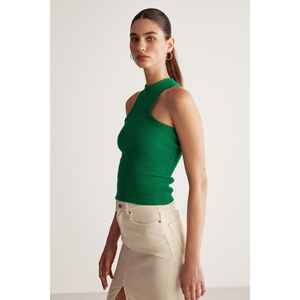 Blusa Ajustada de Tela Elástica con Cuello Halter para Mujer ETHIQUET JASMIN - Product Image 4