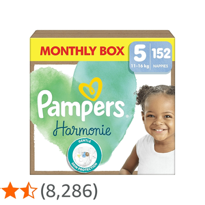 Couches Pampers Baby Taille 5 (11-16 kg) Harmonie, Boîte Mensuelle, Protection Douce de la Peau et Ingrédients à Base de Plantes, Paquet de 152 - Product Image 4