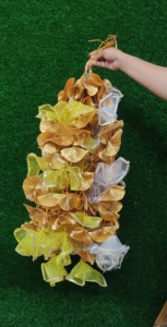 Tissu filet vibrant gland coloré avec fleur Gota décoration indienne mariage Haldi Diwali Eid décors chaîne décoration de fête - Product Image 4