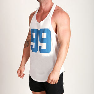 Custom Mens Gym Tank <b>Tops</b> OEM/ODM Moisture Wicking Quick Dry Breathable Athletic Singlets Bulk Wholesale Custom Logo - Product Image 2