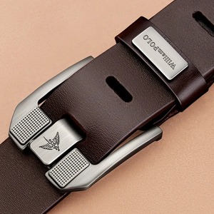 Ceinture habillée noire et marron pour hommes avec boucle rotative pour ceinture pour hommes Ceinture en cuir réversible - Product Image 2