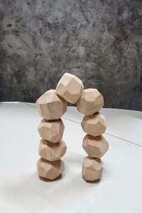 Jouet sensoriel d'empilage Montessori du Vietnam, Tumi Ishi, art populaire, bois poli, mélange de couleurs, artisanat en PET, jouets éducatifs d'équilibre - Product Image 4