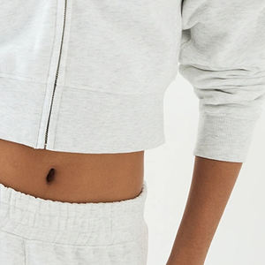 Sweat à capuche personnalisable avec logo, design uni / fermeture éclair, pour femmes, approvisionnement en gros, manches longues, fabricant de sweat à capuche - Product Image 4