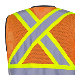 Usine directe personnalisée haute visibilité sans manches réfléchissant vêtements de travail haut imprimé décoration travail gilet de sécurité - Product Image 6