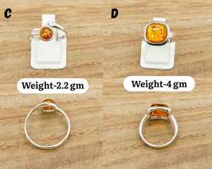 92.5 Silver <b>ring</b> Statement Baltic <b>Amber</b> <b>Ring</b> Boho Jewelry Gift For Her - Product Image 5