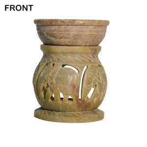 Difusor de Aroma de Piedra de Savia, Quemador de Aroma de Mármol, Color Marrón, Tallado - Product Image 4